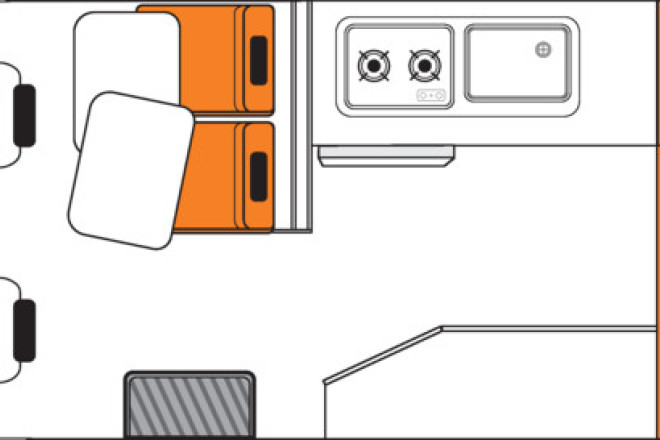Britz Hitop Floorplan Tag Foto des Modells - Britz Hitop Floorplan Tag