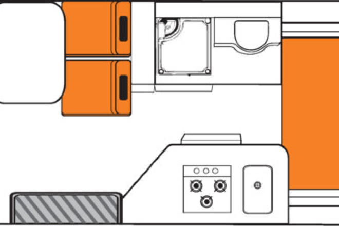 Foto des Modells - Britz Venturer Floorplan Nacht