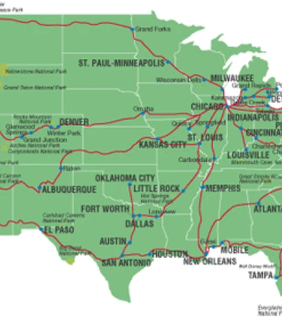 Foto 2 Reise USA: Amtrak Karte