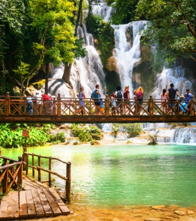 Foto 3 Laos Reise: wasserfall luang prabang