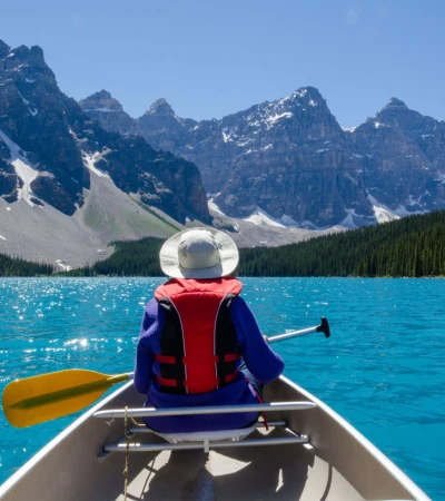 Kanada Reise: Kajak fahren Moraine Lake Foto 2 Kanada Reise: Kajak fahren Moraine Lake