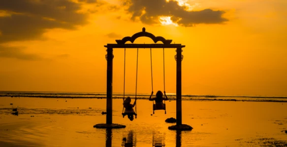 Reisebild - Indonesien Sanur Schaukel